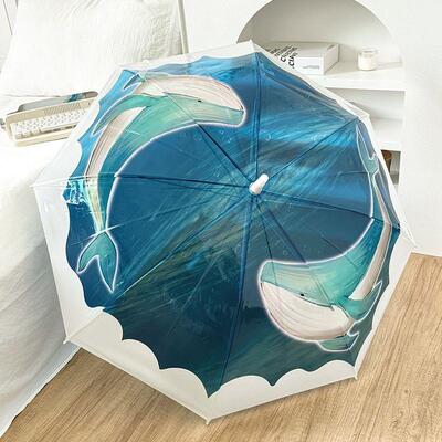 卡通可爱海豚雨伞折叠伞