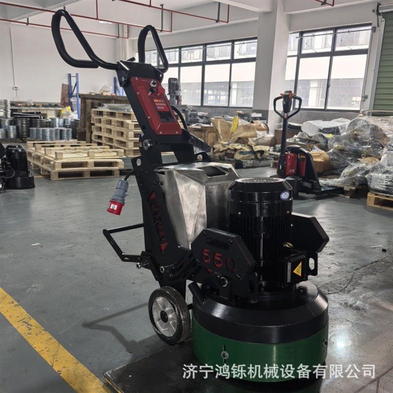 三盘9头地面打磨机 550行星盘地坪研磨机  混凝土地坪打磨机