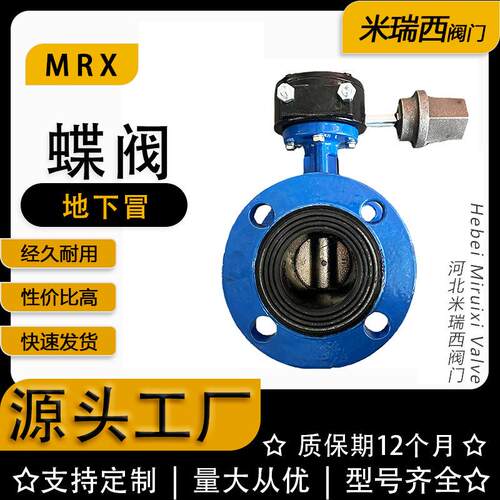 地下帽涡轮法兰蝶阀 地下埋球墨铸铁阀门 厂家河北D341X-10/16Q