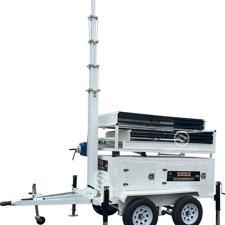 太阳能大型双轴拖车照明灯车Solar energy mobility light towers