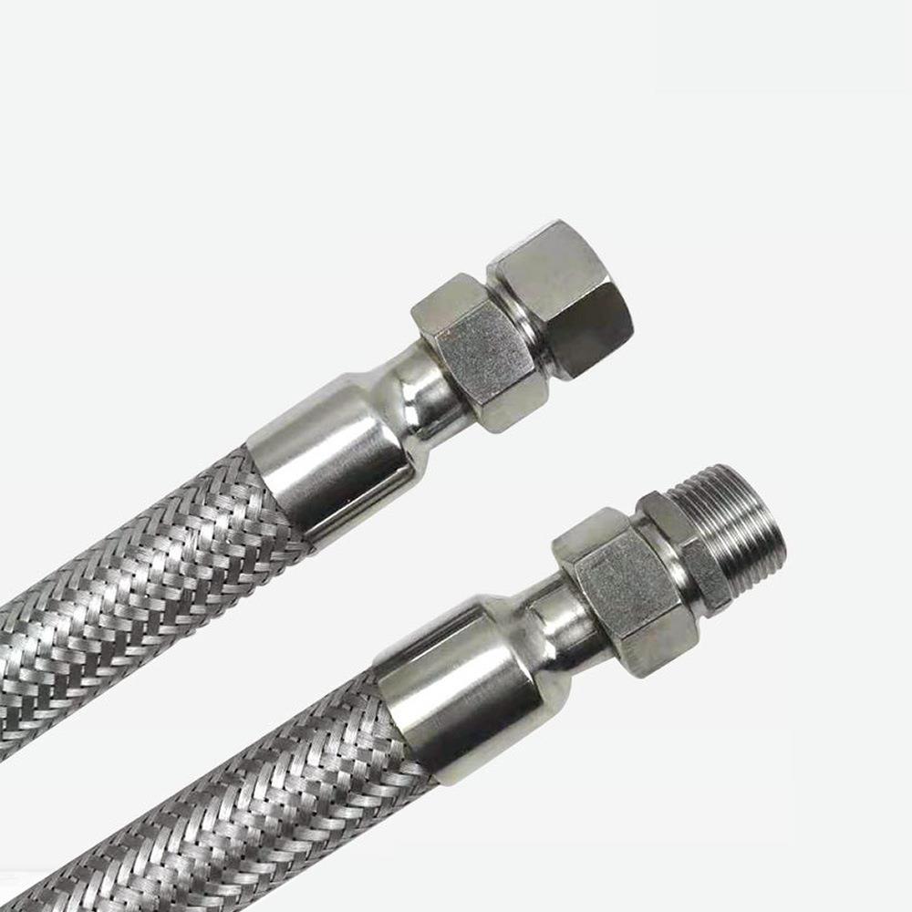 304不锈钢波纹管防爆连接管DN15挠性穿线软管NPT接头金属管可定