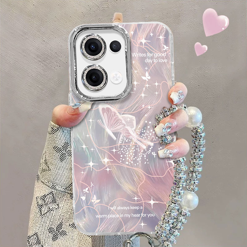 适用于oppoReno14pro手机壳PKZ110线条蝴蝶reon 14pro简约ronel4pro新款pkz11o防摔女保护套全包时尚超薄潮