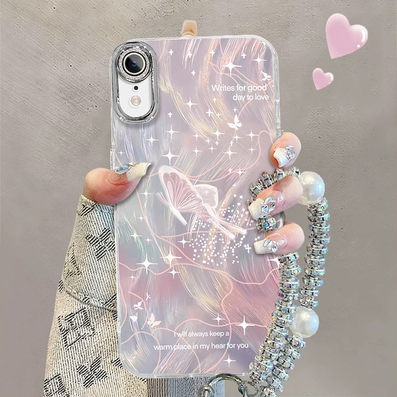 适用于iPhone苹果Xr手机壳A2108线条蝴蝶pg×r保护套iponexr简约pgxr女a2l08全包iphinexr防摔新款时尚潮超薄