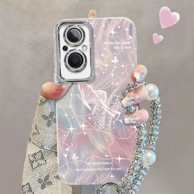 适用于oppoA96手机壳PFUM10线条蝴蝶opooa96 5g简约opopa新款opa女pfum1o全包oopoa96防摔0pp0a96保护套0ppo