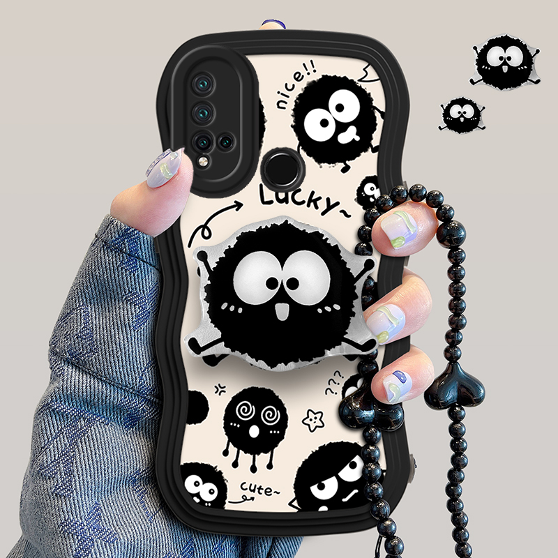 华为Nova5i手机壳GLK-AL00保护套glk一al00新品女款适用aloo全包防摔nave5i硅胶软外壳nava5i波浪边小煤球