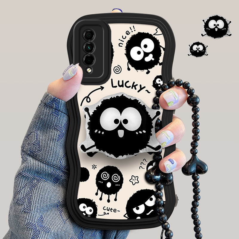 华为智选Hi NZoneS7Pro手机壳SP200保护套适用sp2oo新品女款nzone s7 pro全包防摔硅胶软外壳波浪边小煤球