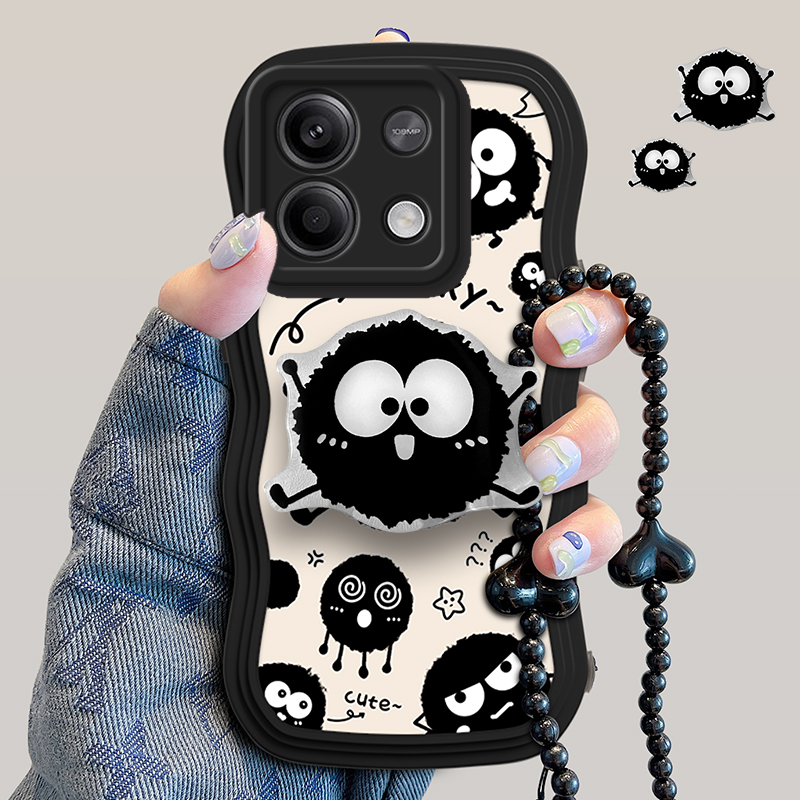 红米Note13Pro手机壳Redmi保护套2312DRA50C新品女款适用小米nate13pro全包防摔por硅胶软外壳波浪边小煤球