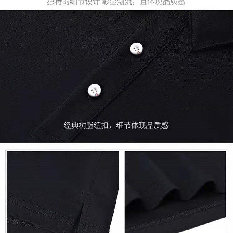 企业高端polo衫定制t恤工作服印logo纯K棉短袖工装翻领订制夏季衫