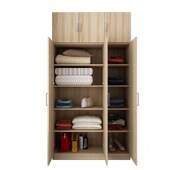 定做防晒阳台柜大容量储物柜实木衣柜简约经济型收Y纳杂物柜鞋 柜