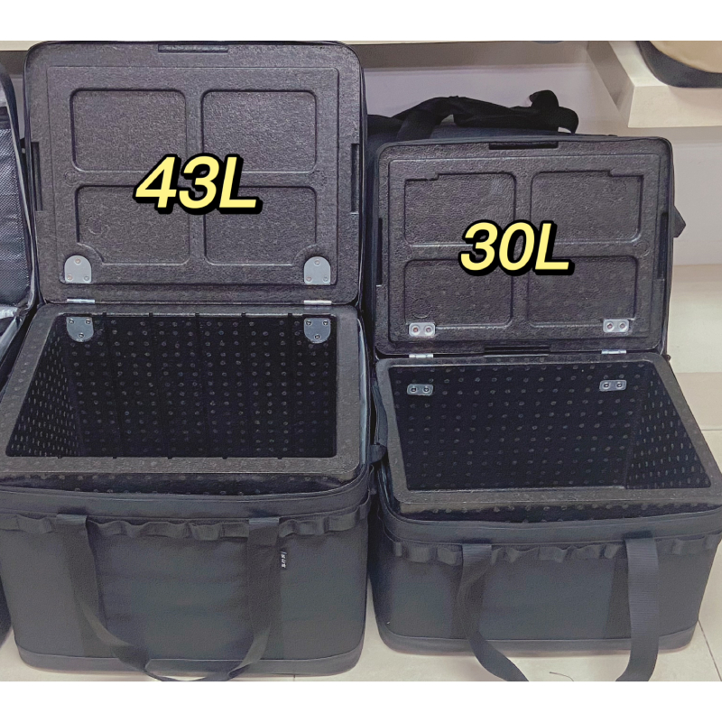 车行家18cL/30L/43L/EPP保温箱泡沫箱耐磨防水黑色户外露营收纳包
