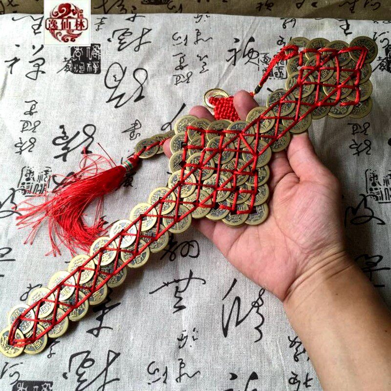 铜钱剑挂件五帝钱j宝剑招財鎮宅兵器工艺品摆件家居客厅装饰品礼