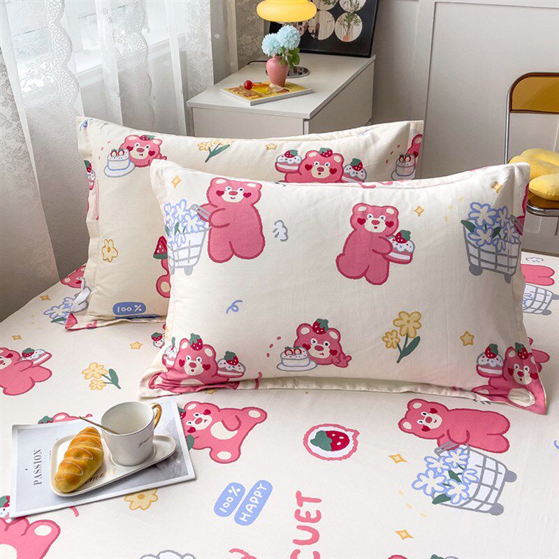 简约风纯棉枕套一对装儿童30x50全棉枕头套枕芯N套40x60枕芯内胆