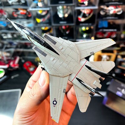 1:144合金飞机F-14雄猫战机成品金属模型海盗旗涂Y装配合金支架