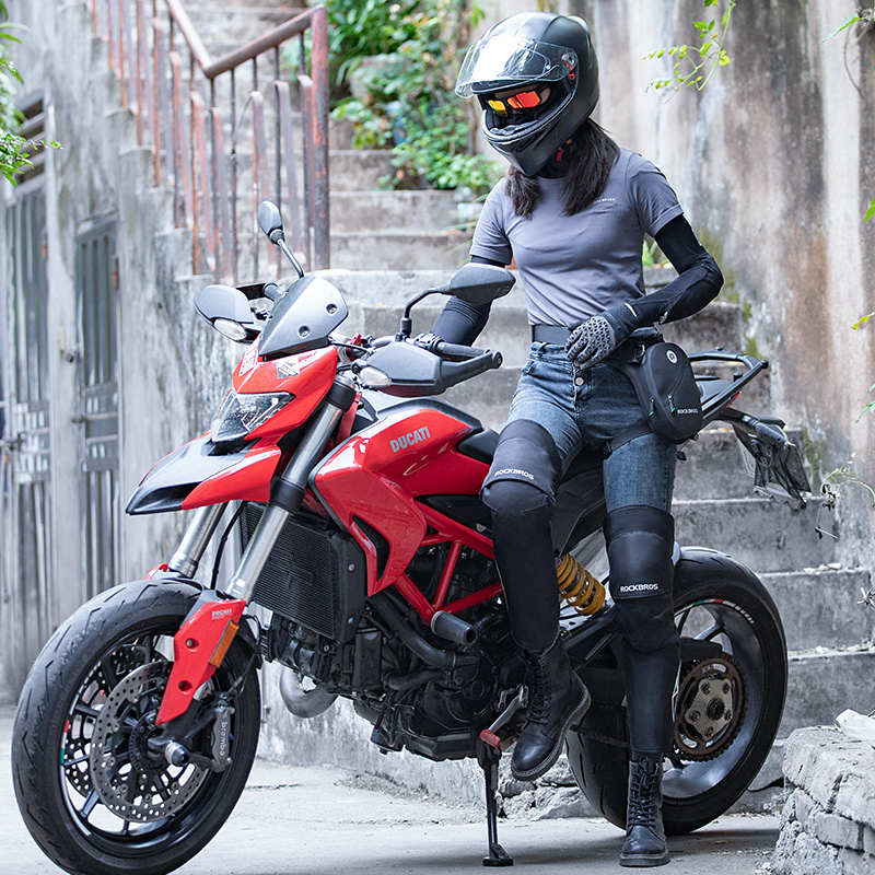 洛克兄弟摩托车护膝保暖男