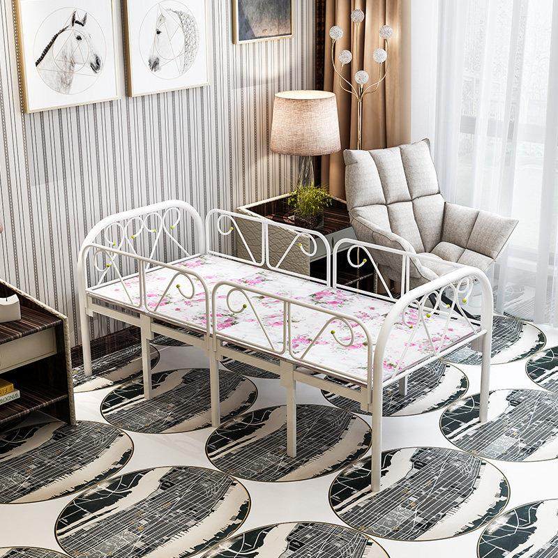 折叠儿童床带护栏男孩女孩幼儿园床拼接床四折单人现代简约铁艺床,住宅家具,儿童床/儿童抽拉床,淘宝优惠券,粉丝福利购,淘宝优惠卷