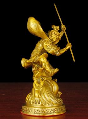 纯铜孙悟空摆件齐天大圣铜像铜猴子客厅斗战胜佛铜像招财大号摆件