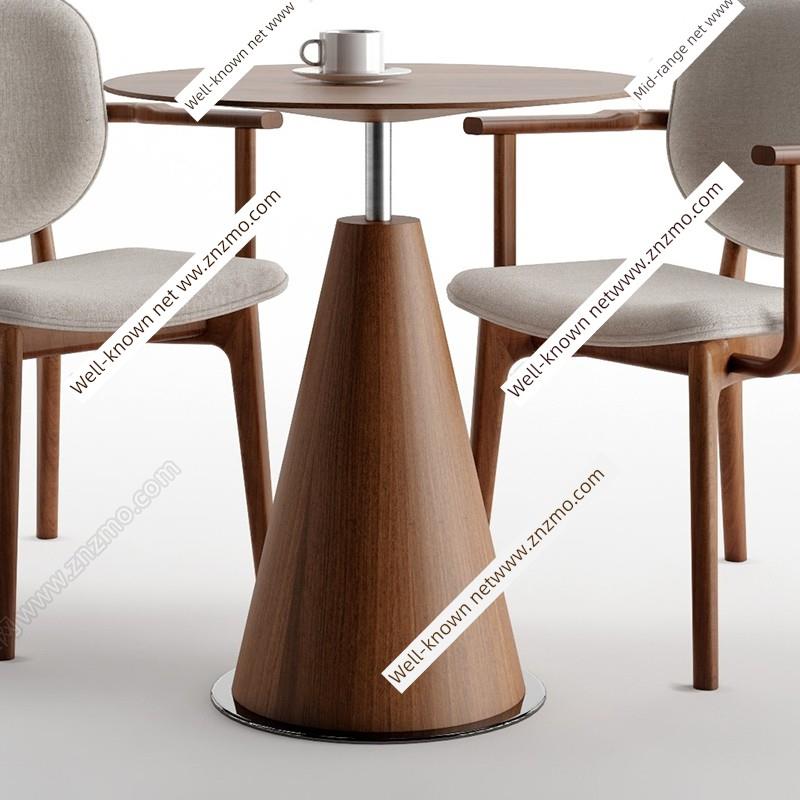 销售办公室洽谈桌椅组合简约现代轻奢极简不锈钢小圆桌实木大理石