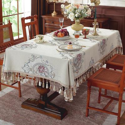 欧式桌布2025新款轻奢高级感长方形家用餐桌布客厅茶几台布桌面垫
