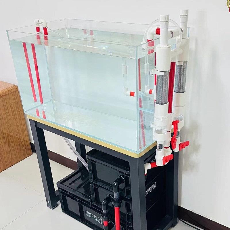 鱼缸虹吸底滤过滤盒周转箱工业风底部干湿分离过滤箱系统整套配件