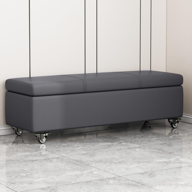 换鞋凳家用门口服装店沙发凳床尾收纳箱长方形长条带轮收纳小凳子