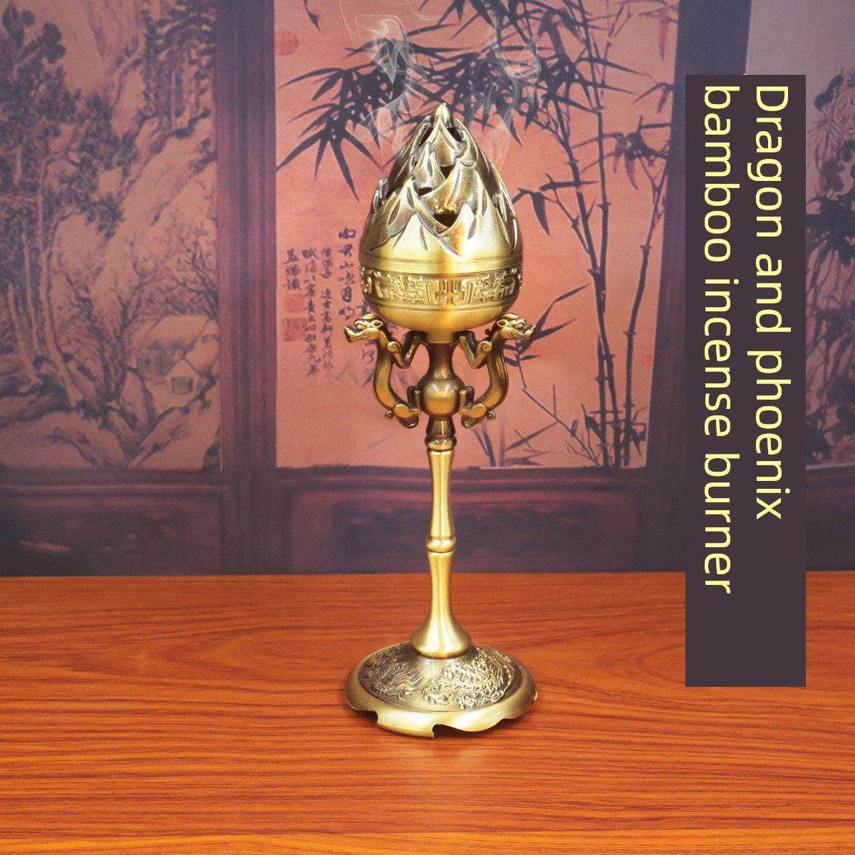 纯黄铜龙凤香炉芳香疗法饰品铜香炉板香炉古董香炉家庭室内檀香燃,家居饰品,香薰炉,淘宝优惠券,粉丝福利购,淘宝优惠卷