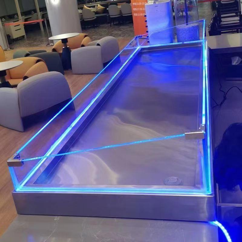 商用海鲜阶梯冰台明档饭店点菜展示柜保鲜柜冷藏冷冻不锈钢