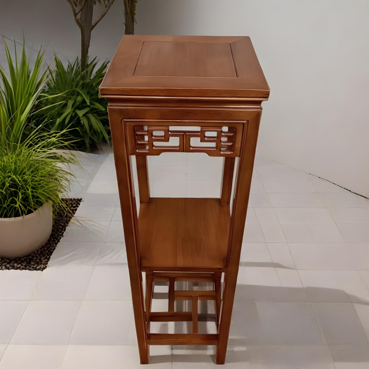 实木花架客厅中式彷古家俱多层落地彷红木花架四方形花几盆景架子