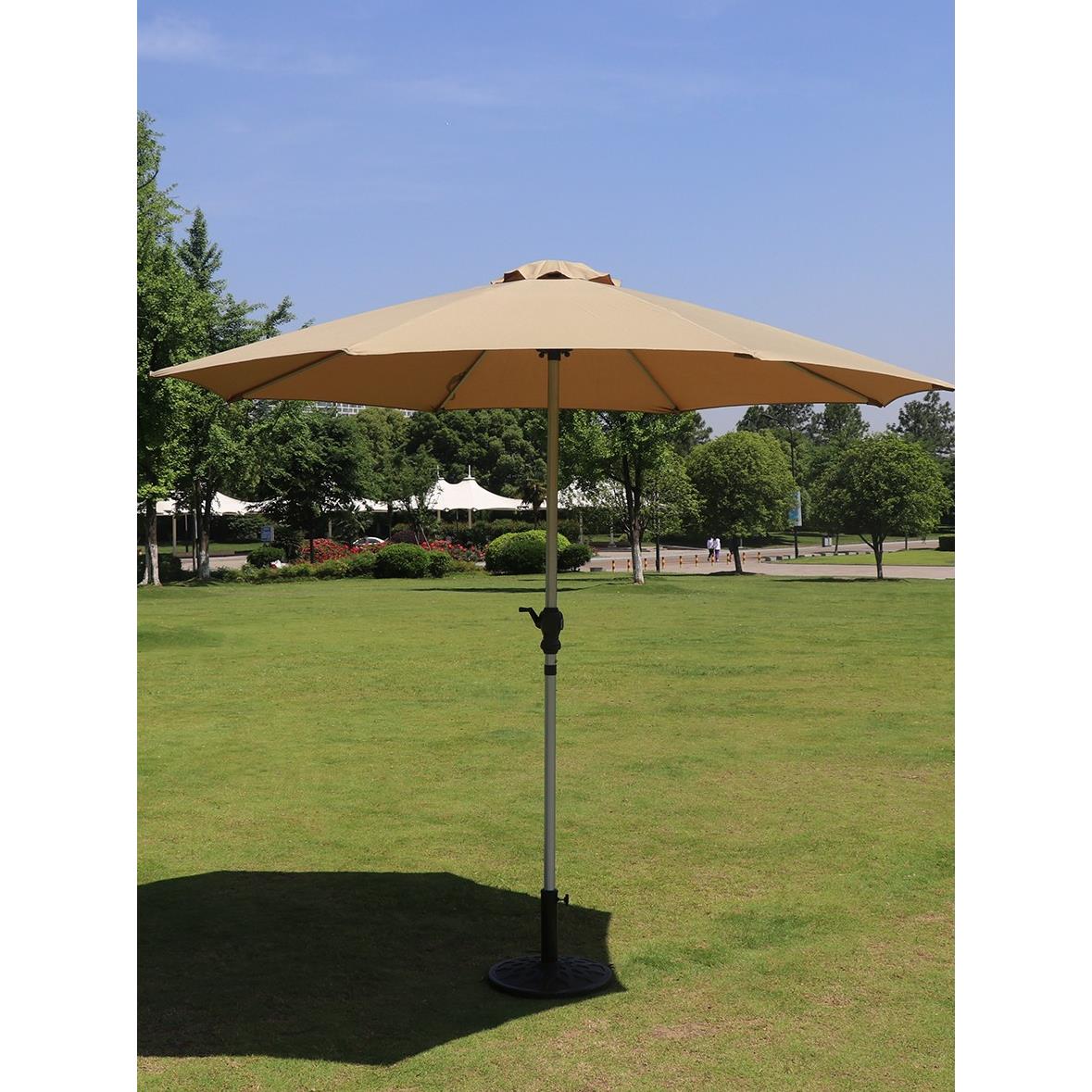 户外遮阳伞防雨伞庭院折叠中柱铝杆伞摆摊伞实木广告防雨伞直杆伞