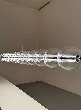 Luce Sferica极简饭厅水晶玻璃吊灯设计师岛吧台餐桌一字长条灯具