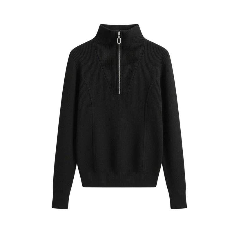 【小乐专享】 高领半拉链针织衫加厚加绒上衣1128