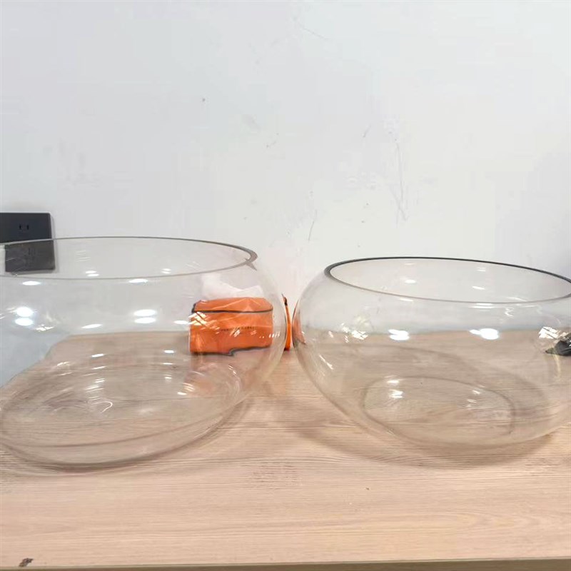 玻璃水培植物大号鱼缸圆形加厚水培金鱼缸桌O面小型迷你乌龟缸圆