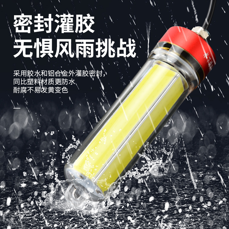 水下海钓a诱鱼灯聚鱼灯黄光绿光白光带鱼翘嘴船用钓鱼灯夜钓筏钓