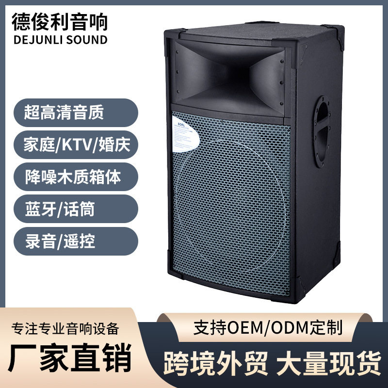 亚马逊专业舞台演出音响单15寸家庭会议派对广场舞大功率木质音箱