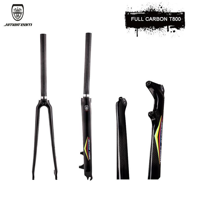 JIMIATEAM公路自行车全碳纤维前叉全碳直管锥管公路前叉28.6mm