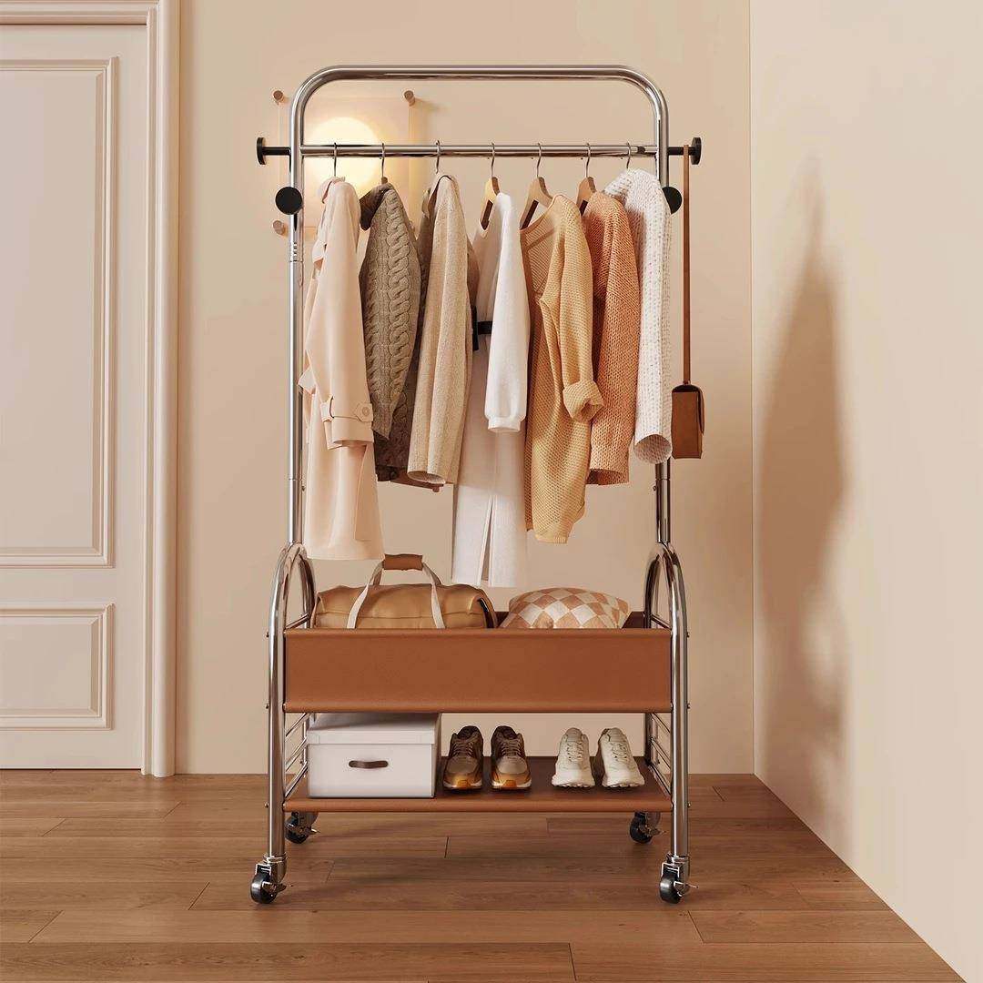 中古衣帽架可移动衣架落地挂衣架房间阳台立式衣架子晾衣架衣服架