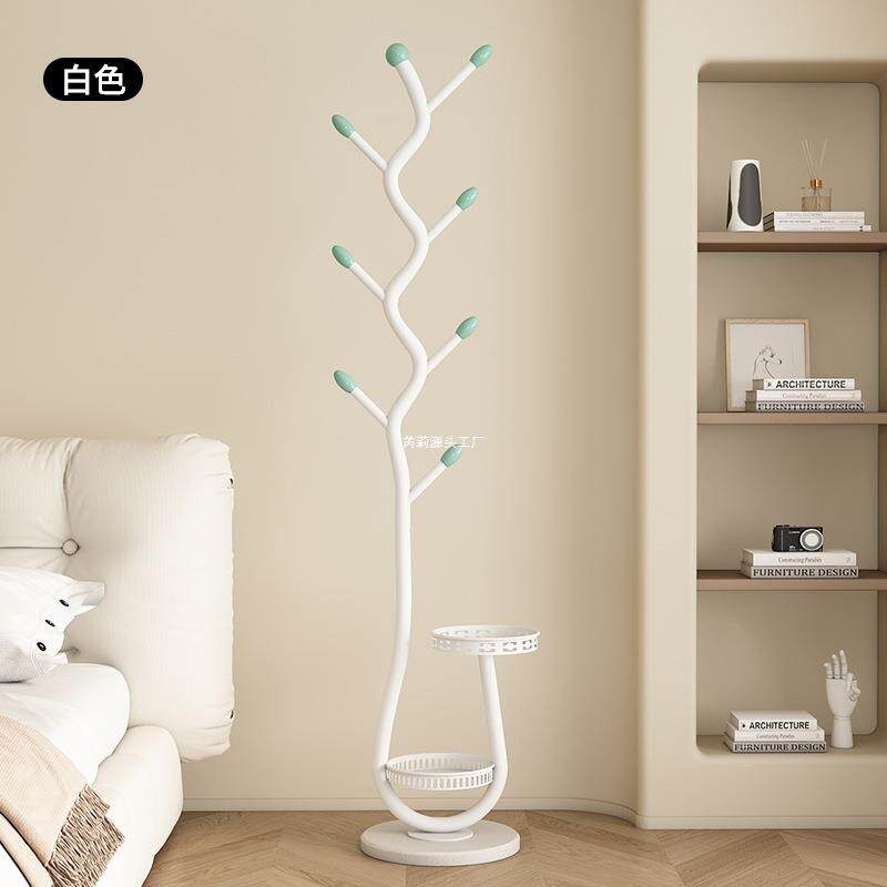 客厅衣帽架可移动家用单杆晾衣架卧室树枝挂包架法式岩板挂衣架