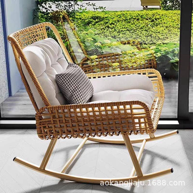 户外摇摇椅大人2024新款阳台午休成人可睡觉懒人沙发休闲逍遥躺椅