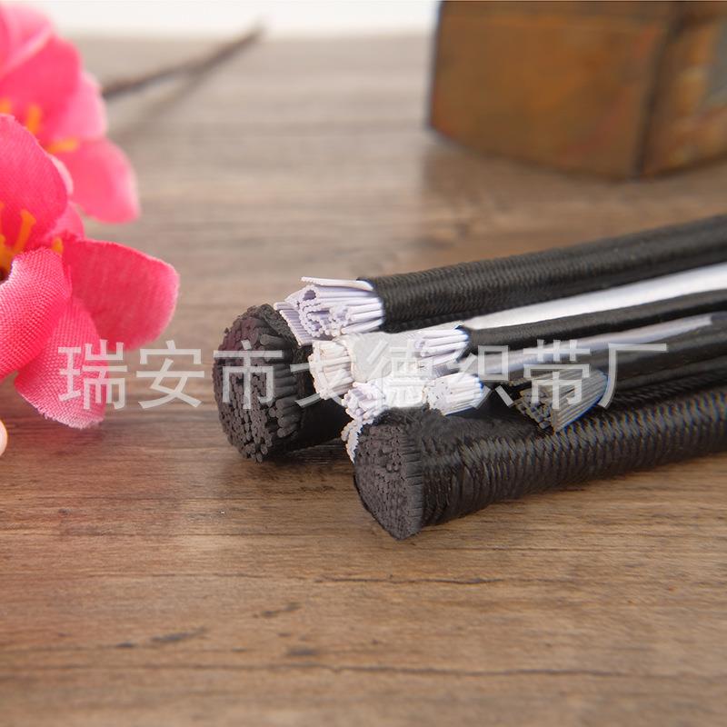 直销新款1.0mm-15mm泰国乳胶圆橡筋松紧绳黑色白色蹦床弹力绳