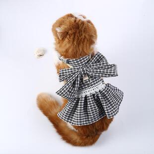 直销新款 牵引 宠物猫狗防挣脱透气可调节韩版 大蝴蝶结公主裙背心式