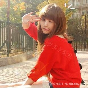 新款直销时尚假发长直发 蓬松修脸逼真流行发型 女式假头发 义乌