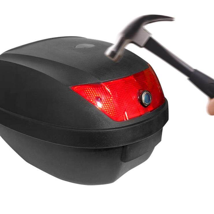 新款直销超大号可放全盔仿皮纹高档摩托车后备箱皮纹烤漆电动车尾