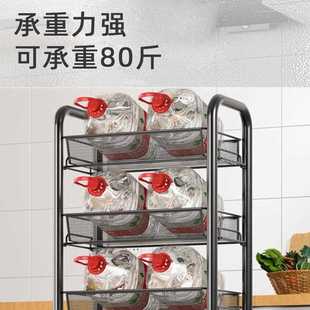 厨房落地置物架多层家用可移动小推车储物架蔬菜篮收纳用 直销新款