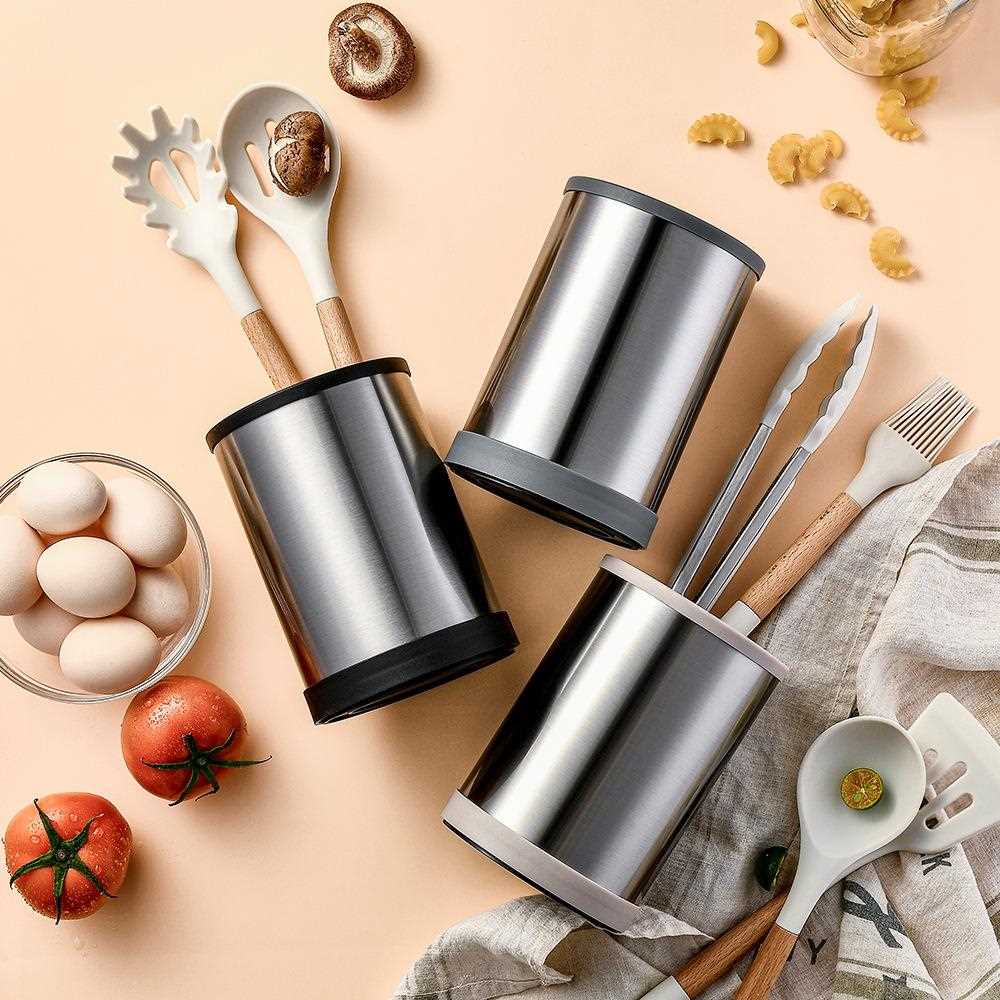 直销新款创意可旋转厨具收纳筒厨房台面收纳置物架家用筷子笼餐具