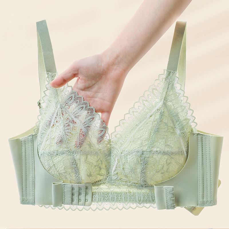 直销新款大胸显小内衣女显胸小薄款缩胸防下垂收副乳胸罩无钢圈前