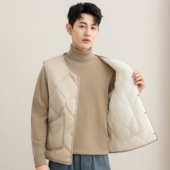 冬季 坎肩轻薄学生校服 背心加厚保暖大码 新款 羽绒棉马甲男内胆短款