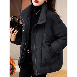 今年流行爆款红色羽绒棉服女款秋冬新款加厚设计感面包棉衣外套女