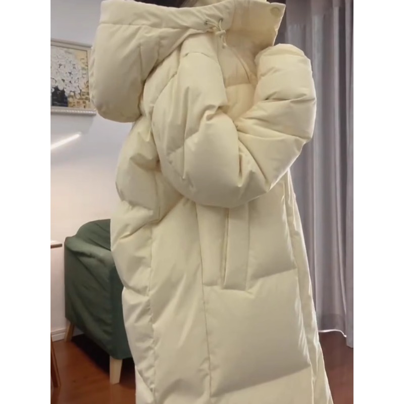 中戏羽绒棉服女2025年新款冬季中长款加厚过膝韩系小个子棉衣棉袄