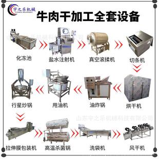 风干牛肉干全套生产线 油炸牛肉干制作机器 牛肉干加工工艺厂家