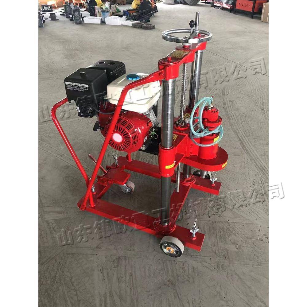 双立柱沥青路面钻孔机 汽油动力公路打孔机 小型混凝土钻孔取芯机