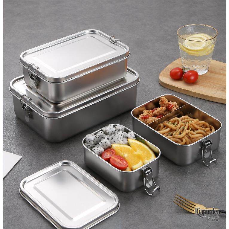 方形饭盒大容量单层便当盒带卡扣户外饭盒野餐盒带盖上班学生餐盒